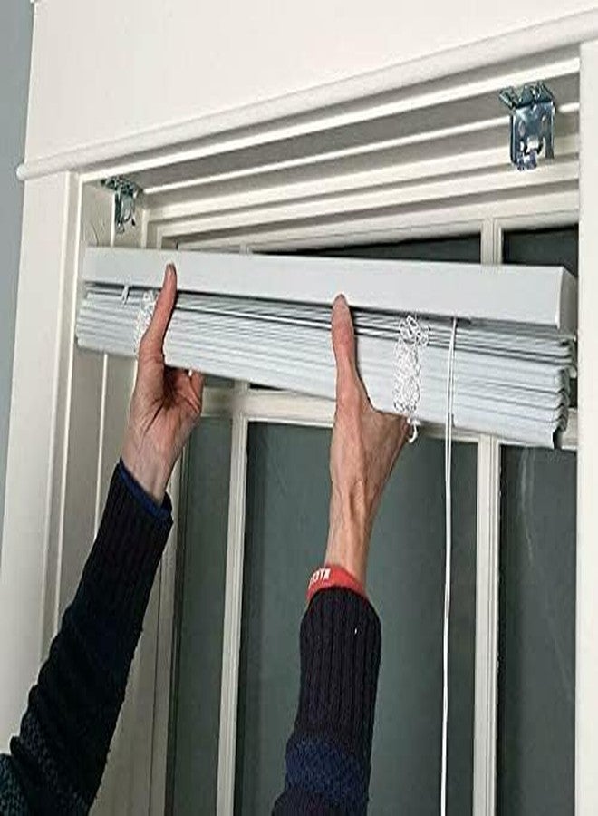 Classic Touch Cordless 1" Light Filtering Mini Blind, 17" Wide x 64" Long, White - Image 2